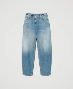 Carrot-Fit-Jeans Mit Fünf Taschen