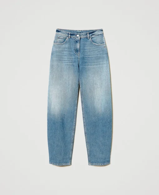 Carrot-Fit-Jeans Mit Fünf Taschen
