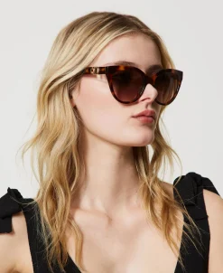 Cat Eye-Sonnenbrille In Schildpatt-Optik