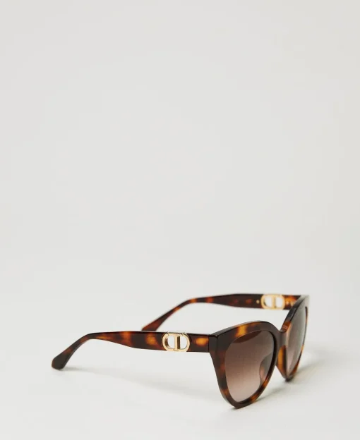 Cat Eye-Sonnenbrille In Schildpatt-Optik