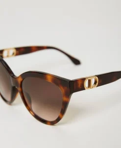 Cat Eye-Sonnenbrille In Schildpatt-Optik