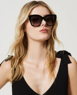 Cat Eye-Sonnenbrille Mit Ziertrense