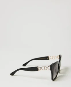 Cat Eye-Sonnenbrille Mit Ziertrense