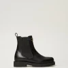 Chelsea-Boot Aus Leder Mit Oval T