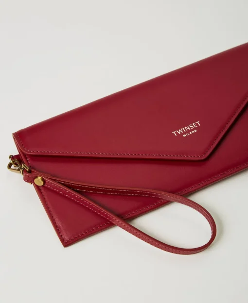 Clutch Aus Leder Mit Logo