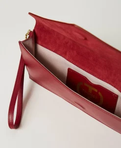 Clutch Aus Leder Mit Logo