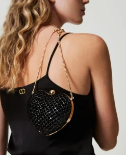 Clutch „Coup De Coeur“ Aus Besticktem Samt