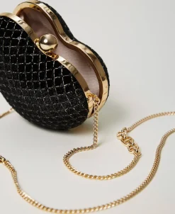 Clutch „Coup De Coeur“ Aus Besticktem Samt