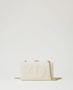 Clutch Mit Perlen Und „Oval T“