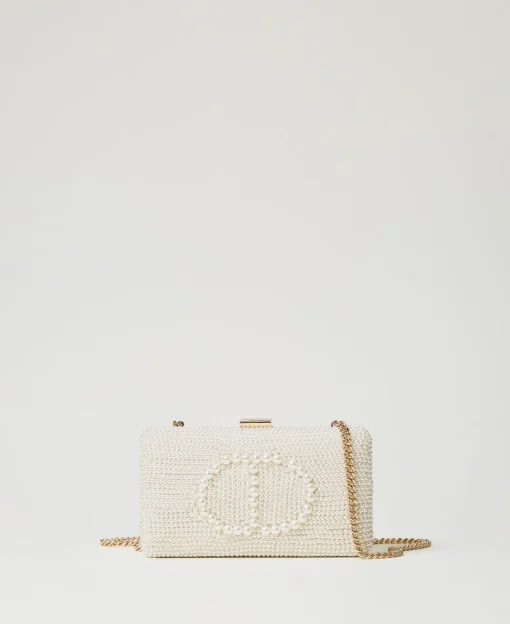 Clutch Mit Perlen Und „Oval T“