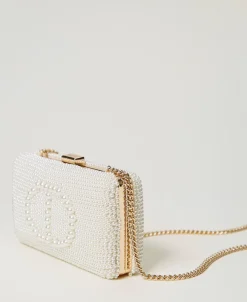Clutch Mit Perlen Und „Oval T“