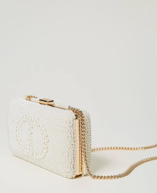 Clutch Mit Perlen Und „Oval T“