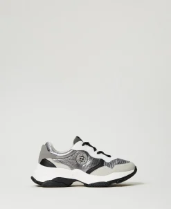 Color-Block-Sneaker Im Laufschuhstil