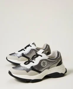 Color-Block-Sneaker Im Laufschuhstil