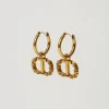 Creolen Mit Floralem Oval T