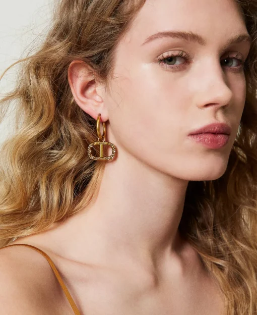 Creolen Mit Floralem Oval T