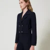 Cropped-Blazer Aus Crêpe-Cady