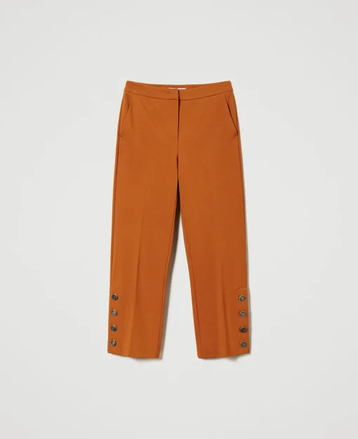 Cropped-Hose Mit Knöpfen