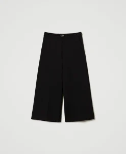 Cropped-Hose Mit „Oval T“-Gürtel