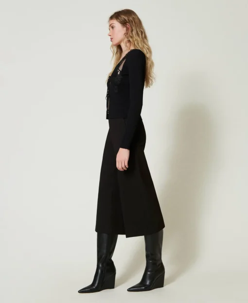 Cropped-Hose Mit „Oval T“-Gürtel