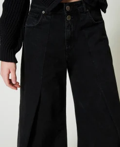 Cropped-Jeans Mit Zwei Knöpfen