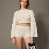 Cropped-Pullover Aus Wolle