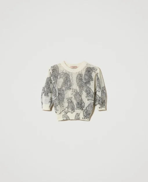 Cropped-Pullover Aus Wolle-Mohair-Mischung