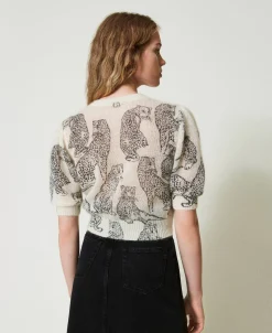 Cropped-Pullover Aus Wolle-Mohair-Mischung