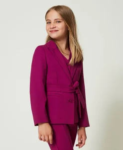 Einreihiger Blazer Mit Gürtel
