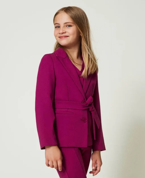 Einreihiger Blazer Mit Gürtel