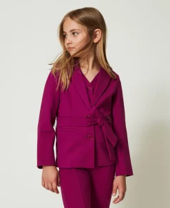 Einreihiger Blazer Mit Gürtel