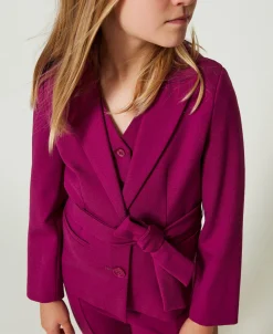 Einreihiger Blazer Mit Gürtel