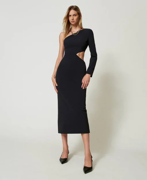Einschultriges Midikleid