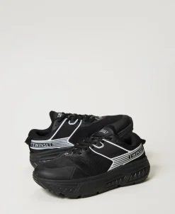 Fessura Sneaker Mit Streifen Und Logo In Kontrastfarbe