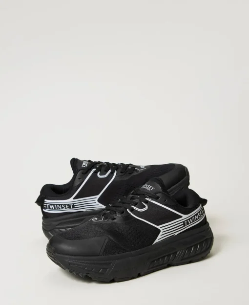 Fessura Sneaker Mit Streifen Und Logo In Kontrastfarbe