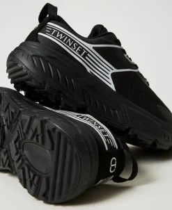 Fessura Sneaker Mit Streifen Und Logo In Kontrastfarbe