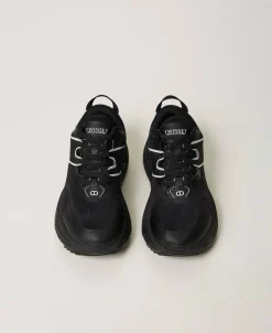 Fessura Sneaker Mit Streifen Und Logo In Kontrastfarbe