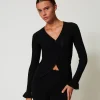 Figurbetonte Jacke Mit Strickmustermix