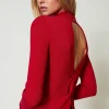 Figurbetonter Pullover Mit Rippenmuster Und Öffnung
