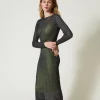Figurbetontes Maxikleid Im Rippenstrick