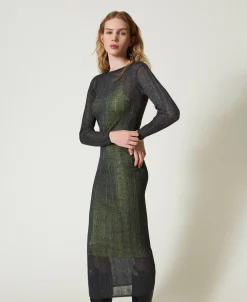 Figurbetontes Maxikleid Im Rippenstrick