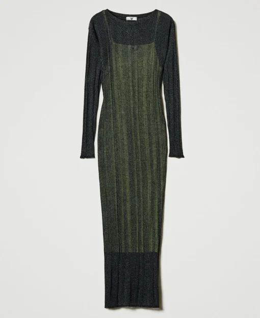 Figurbetontes Maxikleid Im Rippenstrick
