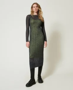 Figurbetontes Maxikleid Im Rippenstrick