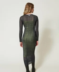 Figurbetontes Maxikleid Im Rippenstrick