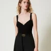 Figurbetontes Stricktop Mit „Oval T“-Logo