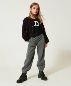 Flanell-Joggers Mit Gürtel