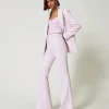 Flare-Hose Aus Crêpe-Cady