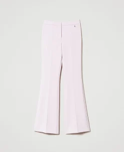 Flare-Hose Aus Crêpe-Cady
