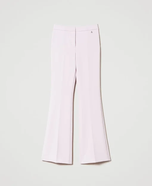 Flare-Hose Aus Crêpe-Cady