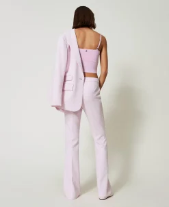 Flare-Hose Aus Crêpe-Cady